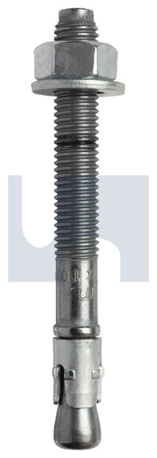 M2 THROUGHBOLT | Carbon Steel | Z/P M2:  M8 X  50 /  5 (ZINC PLATED (ROHS COMPLIANT))