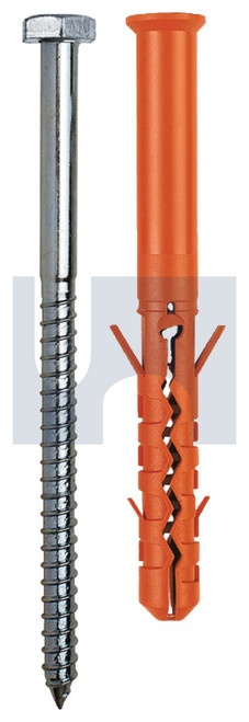 MBR-SS NYLON FRAME PLUG | Nylon / Zinc Steel | Z/P MBR-SS HEX: 10 X 240 /190
