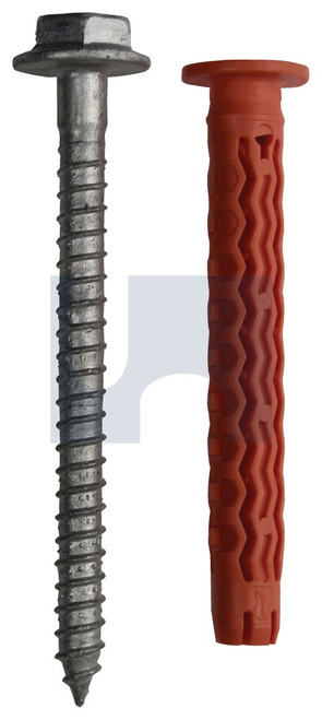 MQLK-STBf NYLON FRAME PLUG | Nylon / HDG Steel | HDG MQLK-STB HEX:10 X120 / 50 (HOT DIP GALVANISED)