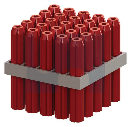 WALL PLUG TAPERED POINT | Polyethylene | WALL PLUG PE FRM RED: 6 X 38 (Polyethylene)