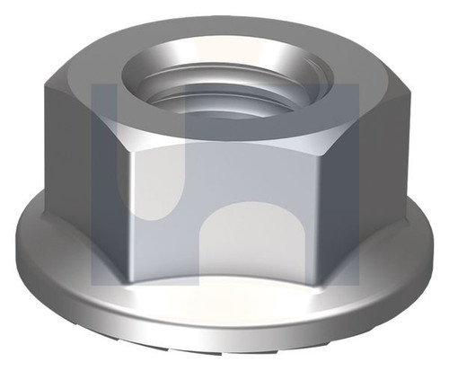 SERRATED HEX FLANGE NUT | 304 Stainless | 304 ISO4161 SERR FLNGE NUT: M5 (304 STAINLESS)