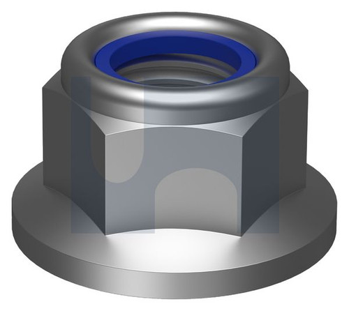 HEX FLANGE NYLOC NUT [NO SERR] | 304 Stainless | 304 DIN6926 FLG NYL NS: M5 (304 Stainless)