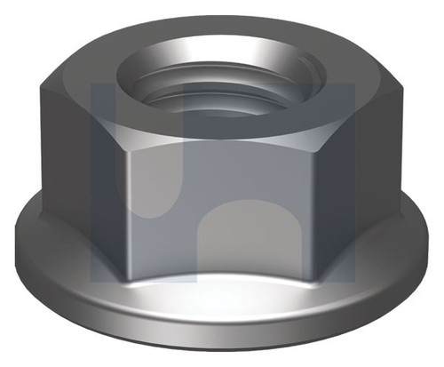 HEX FLANGE NUT [NO SERRATIONS] | ISO Property Class 8 | Z/P CL8 DIN6923 NS FLG NUT:M10 (Zinc Plated (RoHS Compliant))