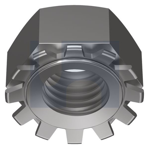 HEX K-LOCK NUT - TOOTH LOCK | ISO Property Class 5 | Z/P CL5 DIN934K LOCK NUT: M5 (Zinc Plated (RoHS Compliant))