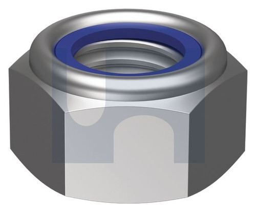 NYLOC HEX NUT | 304 Stainless | 304 NYLOC NUT:   1/4UNC (304 STAINLESS)