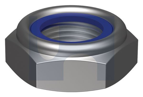 NYLOC THIN HEX NUT | SAE Grade 2 | GR2 Z/P NYLOC THIN:   3/8UNF (Zinc Plated (RoHS Compliant))