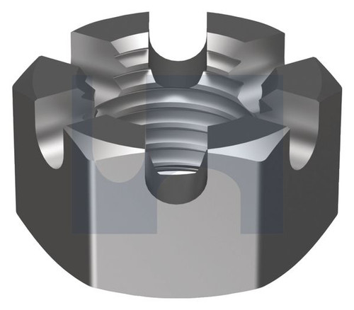 HEX SLOTTED NUT | ISO Property Class 5 | PLN CL5 SLOTTED HEX: M16 (PLAIN)
