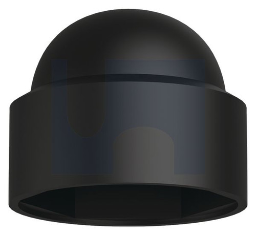 PLUG HEAD COVER FOR HEX SCREW | Polyethylene BLK UV Resistant | PE UV BLK HEX HEAD COVER: M8 (POLYETHYLENE BLK UV RESISTANT)