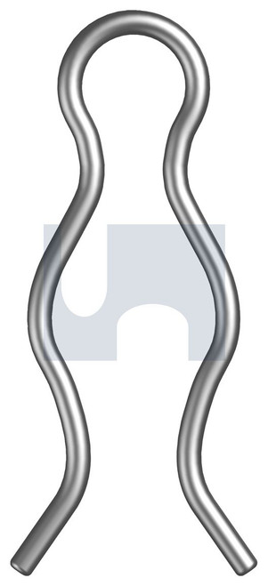 HAIR PIN RETAINER CLIP | Mild Steel | Z/P HAIR PIN RETAINER CLIP:#11 (ZINC PLATED (ROHS COMPLIANT))