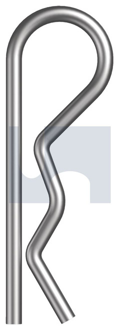 R CLIP HUMPBACK PIN | Mild Steel | Z/P R CLIP HUMP PIN: 1.6MMX 27 (Zinc Plated (RoHS Compliant))