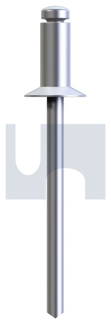 RIVET COUNTERSUNK OPEN | Aluminium 5052 / Zinc Steel | RIV 5052 AS CSK OPEN: #48 (Aluminium)
