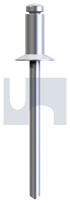 RIVET COUNTERSUNK OPEN | Zinc Steel | RIV SS CSK OPEN: #42 (Plain)