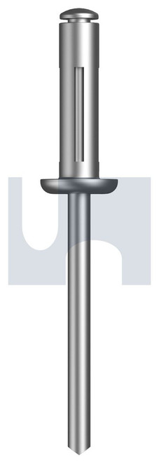 RIVET DOME TRIFORM | Aluminium 5154 / Aluminium 5154 | RIV 5154 AA DOM TRI: #68 (PLAIN)