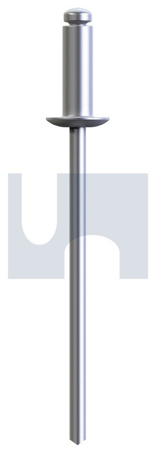 RIVET DOME HEAD OPEN | Aluminium 5052 / Aluminium 5052 | RIV 5052 AA  DOM OPEN: #56 (PLAIN)