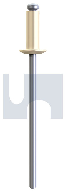 RIVET DOME HEAD OPEN | Aluminium 5052 / Zinc Steel | RIV 5052 AS CC DOM OPEN: #44 (Aluminium)