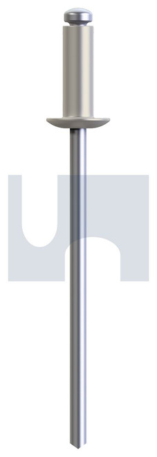 RIVET DOME HEAD OPEN | Aluminium 5052 / Zinc Steel | RIV 5052 AS DU DOM OPEN: #44 (Aluminium)