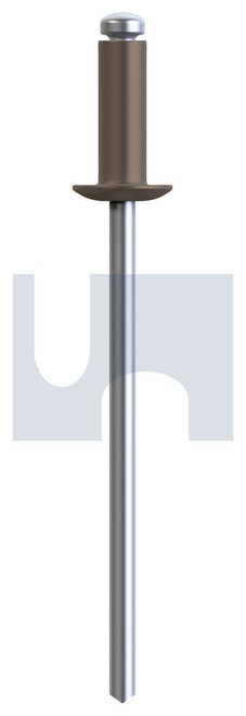 RIVET DOME HEAD OPEN | Aluminium 5052 / Zinc Steel | RIV 5052 AS JA DOM OPEN: #44 (Aluminium)