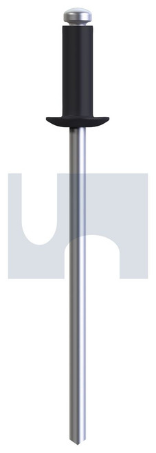 RIVET DOME HEAD OPEN | Aluminium 5052 / Zinc Steel | RIV 5052 AS MO DOM OPEN: #44 (Aluminium)