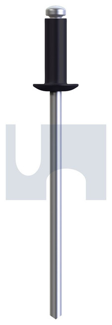 RIVET DOME HEAD OPEN | Aluminium 5052 / Zinc Steel | RIV 5052 AS NS DOM OPEN: #42 (NIGHT SKY (EBONY))