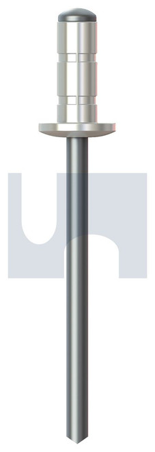 RIVET DOME HEAD MULTI-GRIP | Aluminium 5052 / Zinc Steel | RIV 5052AS SM DOM MGRIP:#55-56 (Aluminium)