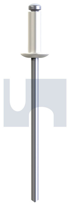 RIVET DOME HEAD OPEN | Aluminium 5056 / Zinc Steel | RIV 5056 AS SM DOM OPEN: #43 (Aluminium)