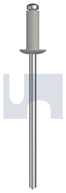 RIVET DOME HEAD OPEN | Aluminium 5052 / Zinc Steel | RIV 5052 AS SO DOM OPEN: #44 (Aluminium)
