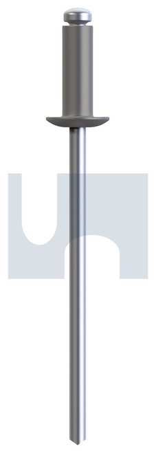 RIVET DOME HEAD OPEN | Aluminium 5052 / Zinc Steel | RIV 5052 AS WA DOM OPEN: #44 (Aluminium)
