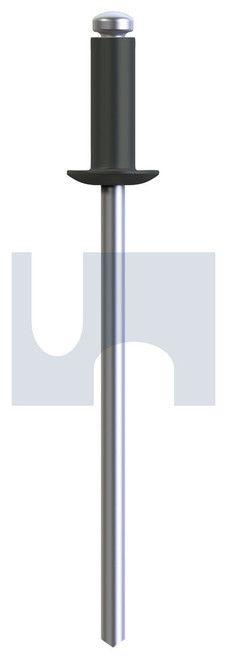 RIVET DOME HEAD OPEN | Aluminium 5052 / Zinc Steel | RIV 5052 AS WG DOM OPEN: #44 (WOODLAND GREY (THUNDER))