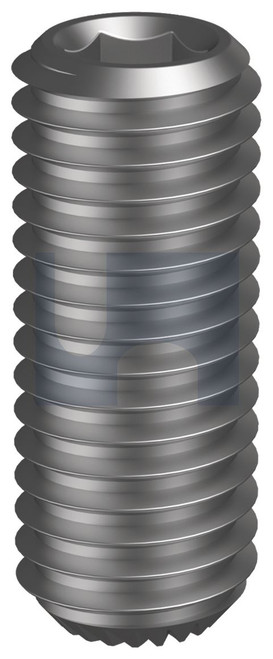 SOCKET SET SCREW KNURL CUP PNT | Alloy Steel | PLN SO SSSK: 10-24 UNC X   1 (PLAIN)