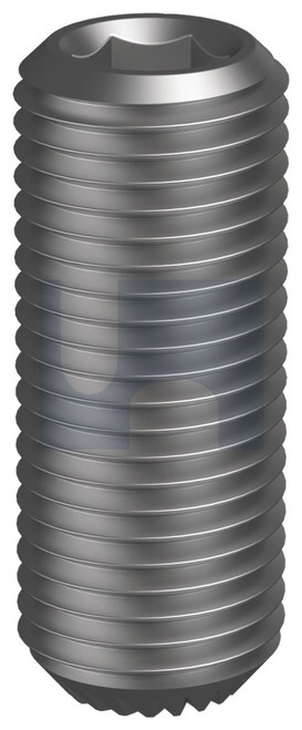 SOCKET SET SCREW KNURL CUP PNT | Alloy Steel | PLN SO SSSK: 1/4 UNF X  3/16 (PLAIN)