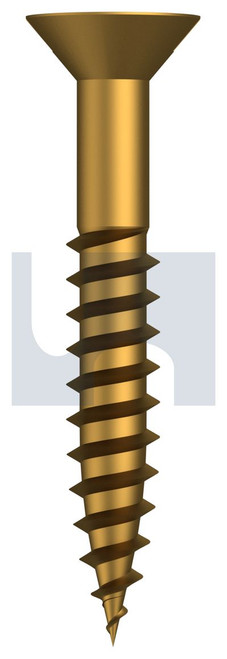 COUNTERSUNK WOOD SCREW | Brass | BRASS WOOD CSK SL: #06 X 1 (BRASS)