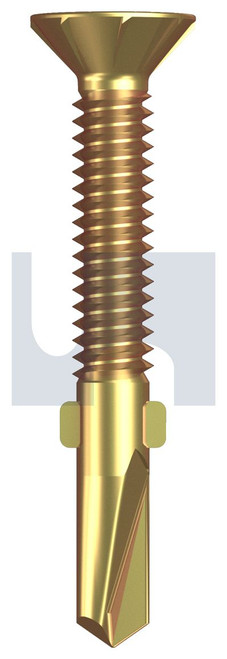CSK RIB HEAD | C1022 Hardened | ZYP S500 WNG CSKR PH:14-20X 50 (Zinc Yellow Passivate)