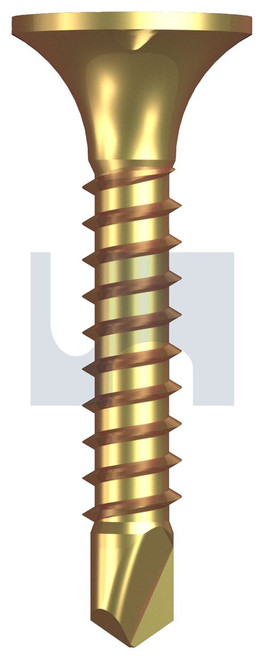 METAL SDS BUGLE HEAD | C1022 Hardened | ZYP MET BHD PH: 6-20X 25 (Zinc Yellow Passivate)