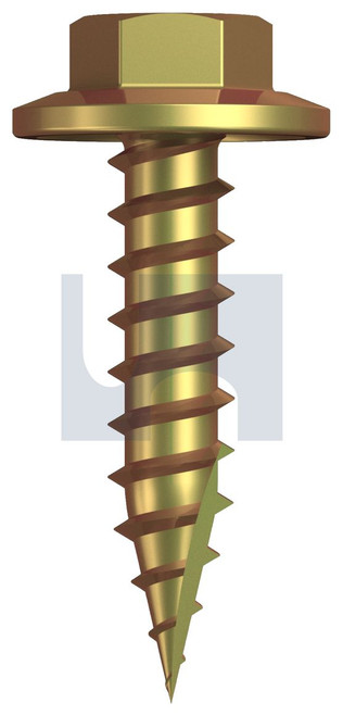 TYPE 17 FLANGED HEX | C1022 Hardened | ZYP T17 FLG HX:12-11X 25 (ZINC YELLOW PASSIVATE)