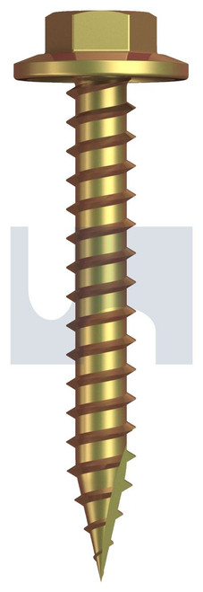 TYPE 17 FLANGED HEX | C1022 Hardened | ZYP T17 FLG HX:12-11X 40 (Zinc Yellow Passivate)
