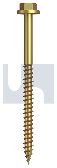 TYPE 17 FLANGED HEX | C1022 Hardened | ZYP T17 FLG HX:14-10X 90 (ZINC YELLOW PASSIVATE)