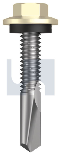 s500 SDS HEX HEAD + WASHER | C1022 Hardened | CL4 CC S500 SEAL HX:12-24X 32 (CLASSIC CREAM (SMOOTH) -CL4)