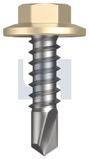 METAL SDS FLANGED HEX HEAD | C1022 Hardened | CL4 CC MET FLG HX:12-14X 20 (CLASSIC CREAM (SMOOTH) -CL4)