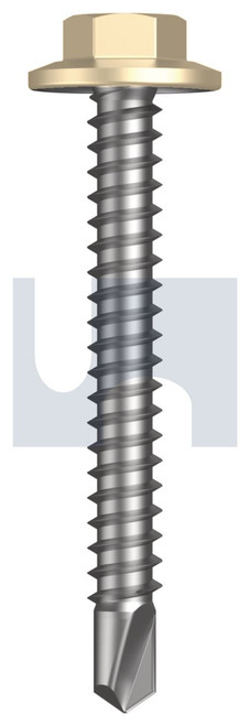 METAL SDS FLANGED HEX HEAD | C1022 Hardened | CL4 CC MET FLG HX:12-14X 45