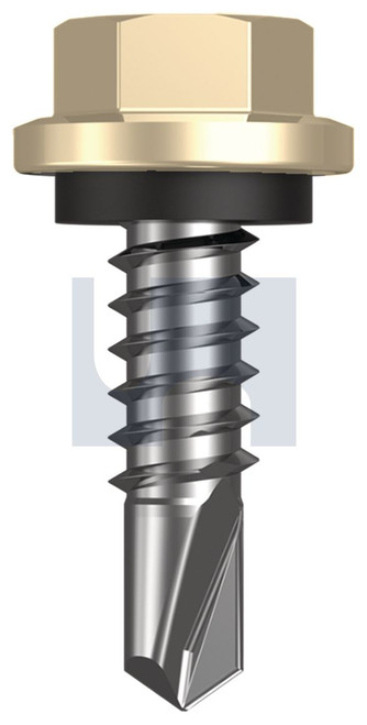 METAL SDS HEX HEAD + WASHER | C1022 Hardened | CL4 CC MET SEAL HX:14-14X 22