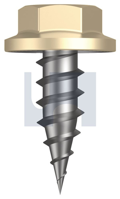 NEEDLE PT SDS FLANGED HEX | C1022 Hardened | CL4 CC NP FLG HX: 8-15X 12 (CLASSIC CREAM (SMOOTH) -CL4)