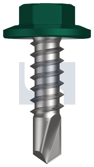 METAL SDS FLANGED HEX HEAD | C1022 Hardened | CL4 CG MET FLG HX:12-14X 20 (COTTAGE GREEN (PERMANENT) -CL4)