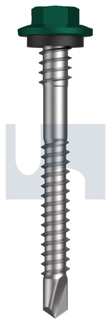 METAL SDS HEX + WASHER + XGRiP | C1022 Hardened | CL4 CG MET XGRIP HX:12-14X 53 (COTTAGE GREEN (PERMANENT) -CL4)