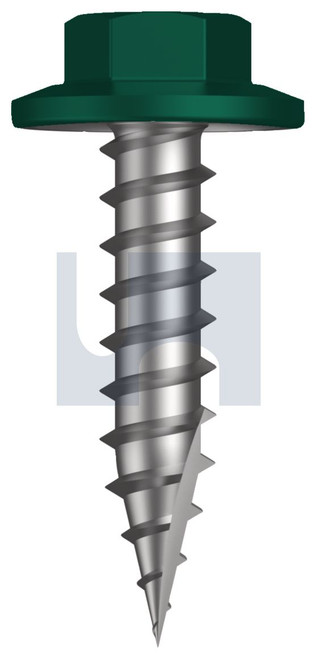 TYPE 17 FLANGED HEX HEAD | C1022 Hardened | CL4 CG T17 FLG HX:12-11X 25 (COTTAGE GREEN (PERMANENT) -CL4)
