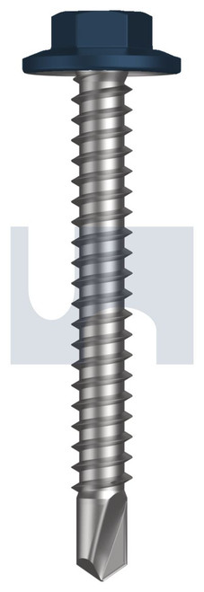 METAL SDS FLANGED HEX HEAD | C1022 Hardened | CL4 DO MET FLG HX:12-14X 45 (DEEP OCEAN (STORM BLUE) -CL4)