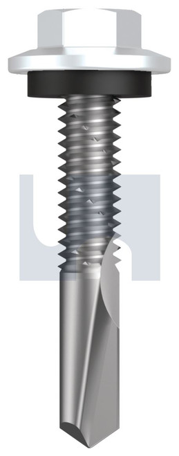 s500 SDS HEX HEAD + WASHER | C1022 Hardened | CL4 DW S500 SEAL HX:12-24X 32 (DOVER WHITE - CL4)