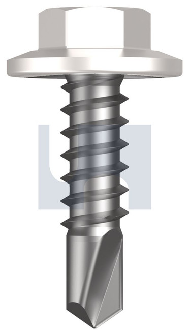 METAL SDS FLANGED HEX HEAD | C1022 Hardened | CL4 DW MET FLG HX:12-14X 20 (DOVER WHITE - CL4)
