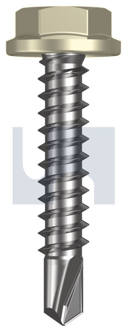 METAL SDS FLANGED HEX HEAD | C1022 Hardened | CL4 EH MET FLG HX:10-16X 25 (EVENING HAZE - CL4)
