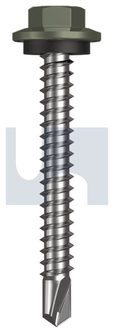 METAL SDS HEX HEAD + WASHER | C1022 Hardened | CL4 MA MET SEAL HX:12-14X 45