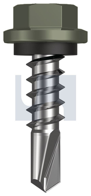 METAL SDS HEX HEAD + WASHER | C1022 Hardened | CL4 MA MET SEAL HX:14-10X 25 (MANGROVE - CL4)